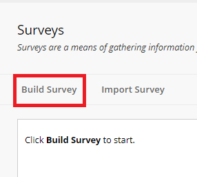 Build survey